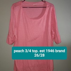 Plus size 3/4 sleeve top